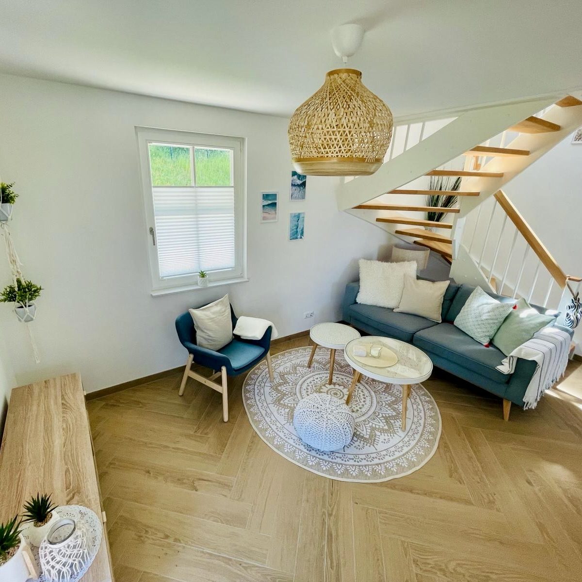 Ferienhaus Mühlenperle Wohnzimmer